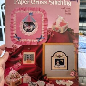 5/$25 Paper Cross Stitching Kit with Pink and Red Designs 🪡